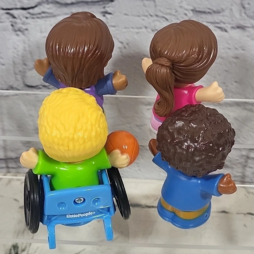 Fisher-Price Little People Figures Lot Barbie Wheelchair Basketball Kids Friends